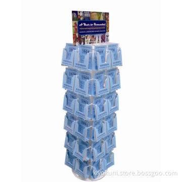 Advertising Equipment Book Retail Store Metal Freestand Rotating Newspaper Greeting Card Display Stand